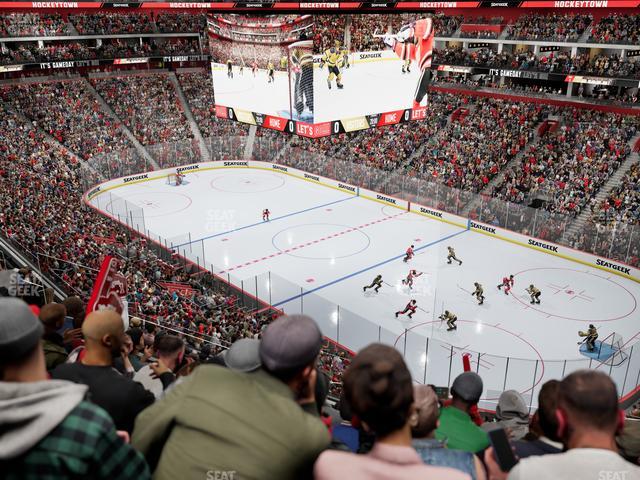 Little Caesars Arena - Section Drink Rail Mezzanine 23 Seat View