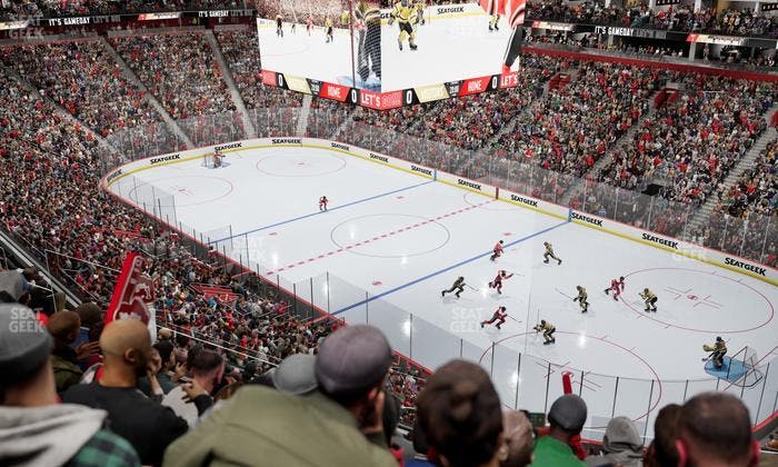Little Caesars Arena - Section Drink Rail Mezzanine 23 Seat View
