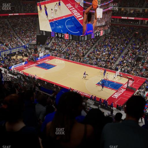 Little Caesars Arena - Section Drink Rail Mezzanine 24 Seat View