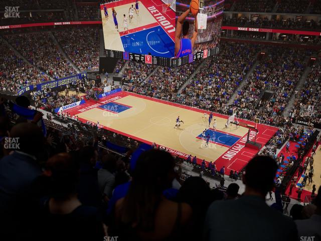 Little Caesars Arena - Section Drink Rail Mezzanine 24 Seat View