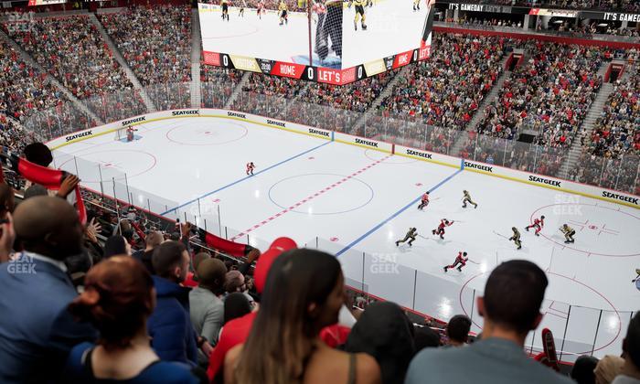 Little Caesars Arena - Section Drink Rail Mezzanine 24 Seat View