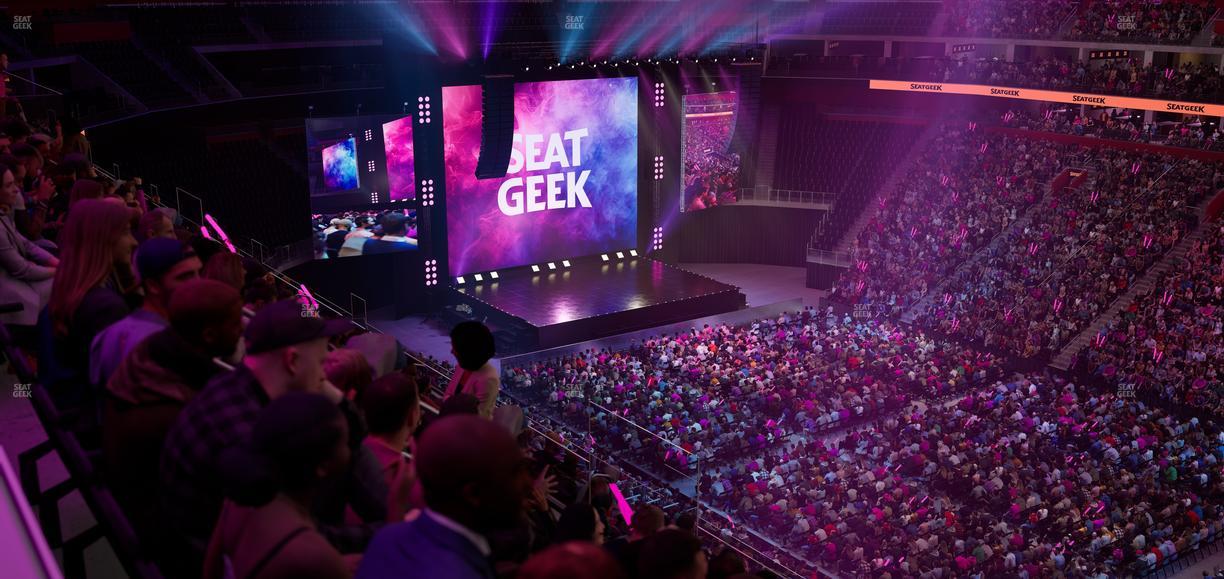 Little Caesars Arena - Section Drink Rail Mezzanine 24 Seat View