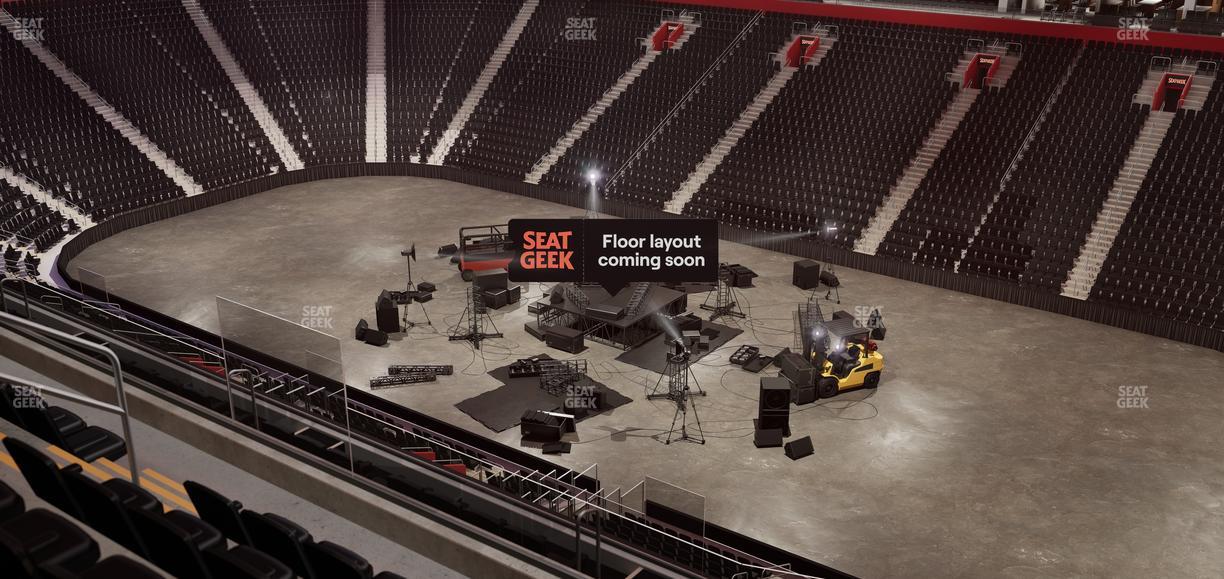 Little Caesars Arena - Section Drink Rail Mezzanine 24 Seat View