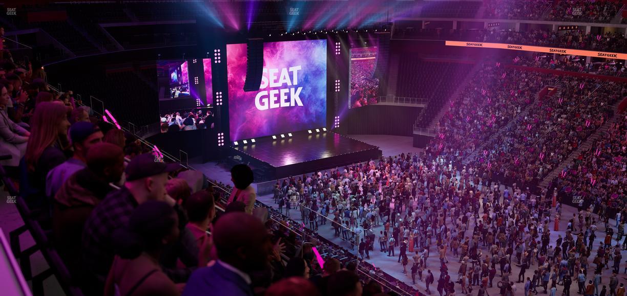 Little Caesars Arena - Section Drink Rail Mezzanine 24 Seat View