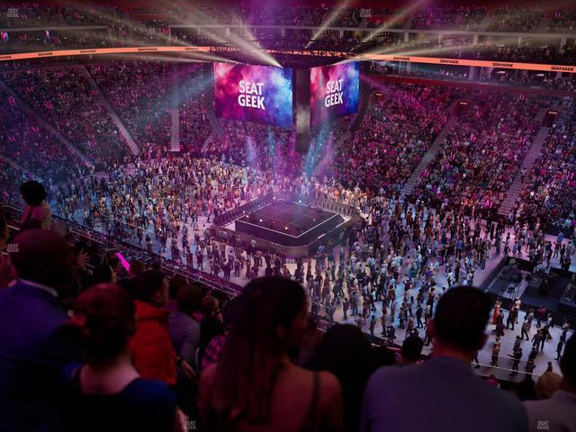 Little Caesars Arena - Section Drink Rail Mezzanine 24 Seat View
