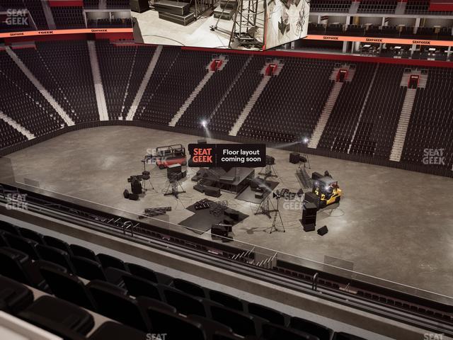 Little Caesars Arena - Section Drink Rail Mezzanine 25 Seat View