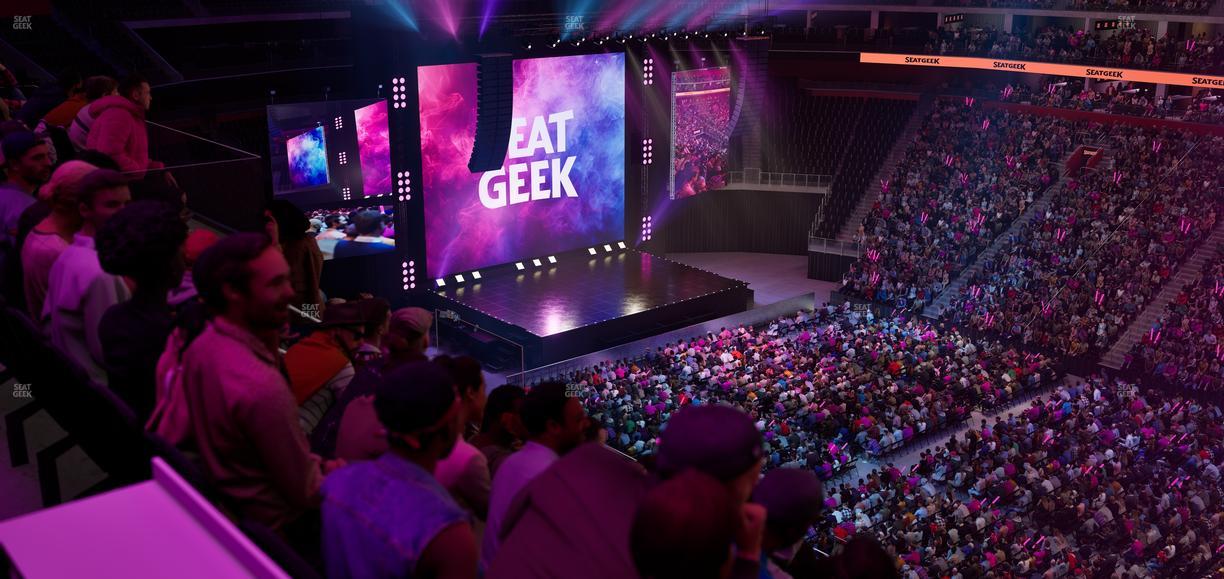 Little Caesars Arena - Section Drink Rail Mezzanine 25 Seat View