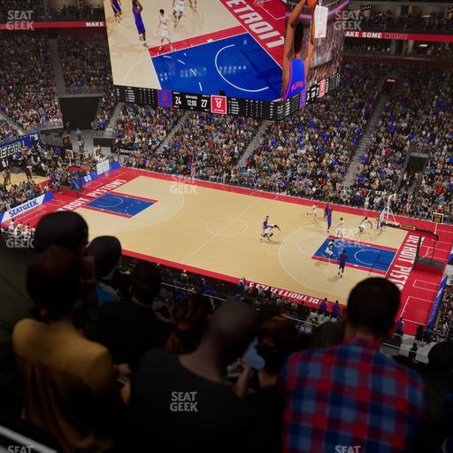 Little Caesars Arena - Section Drink Rail Mezzanine 25 Seat View