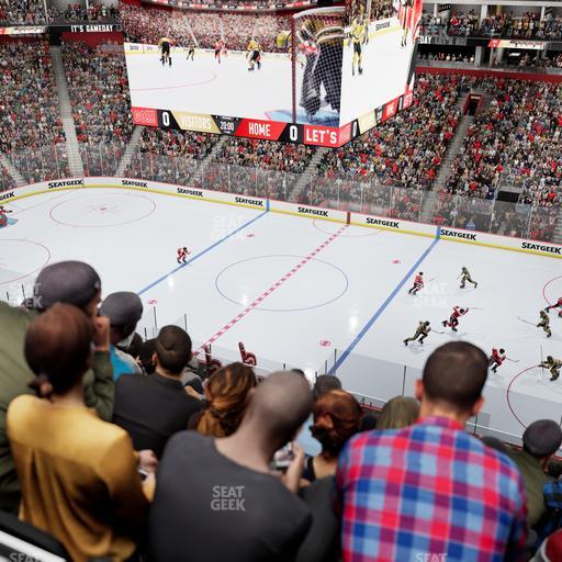 Little Caesars Arena - Section Drink Rail Mezzanine 25 Seat View