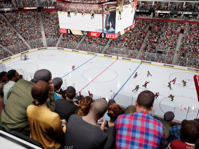 Little Caesars Arena - Section Drink Rail Mezzanine 25 Seat View