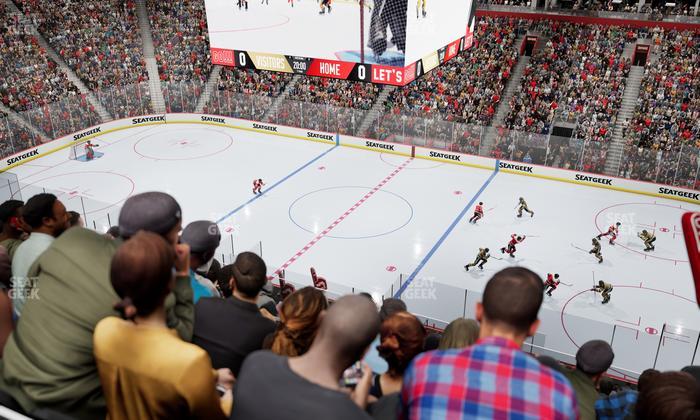 Little Caesars Arena - Section Drink Rail Mezzanine 25 Seat View