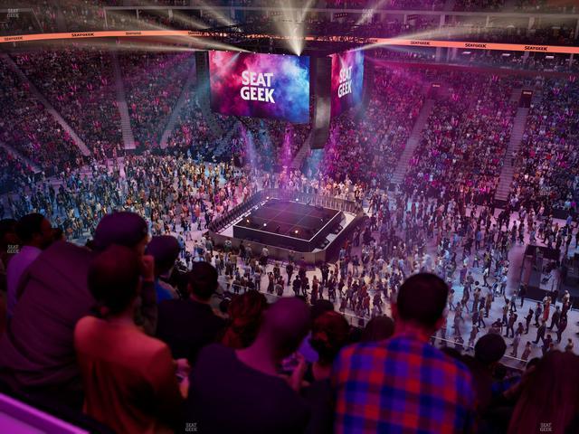 Little Caesars Arena - Section Drink Rail Mezzanine 25 Seat View