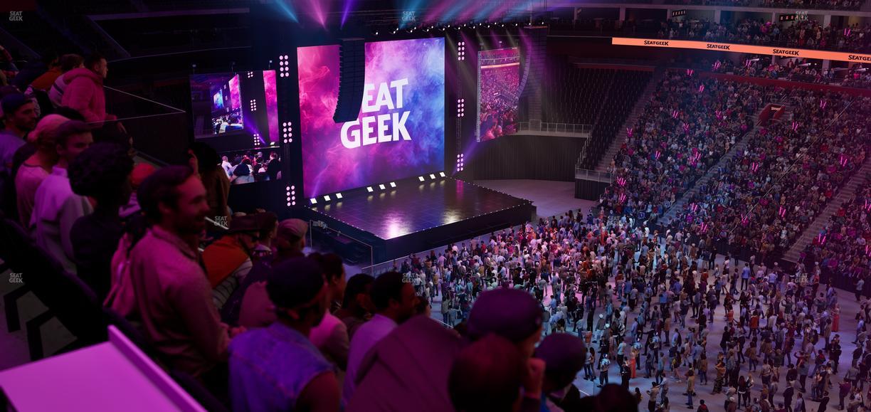 Little Caesars Arena - Section Drink Rail Mezzanine 25 Seat View