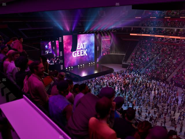Little Caesars Arena - Section Drink Rail Mezzanine 25 Seat View