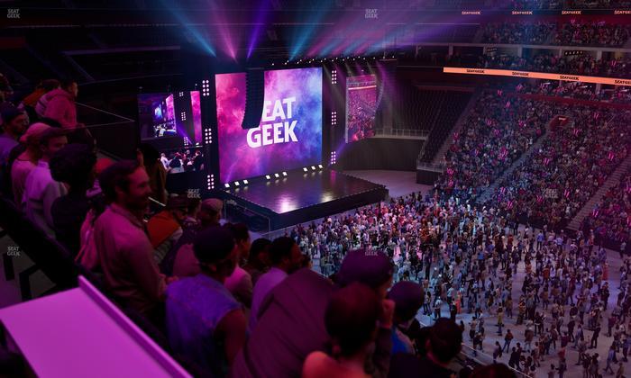 Little Caesars Arena - Section Drink Rail Mezzanine 25 Seat View