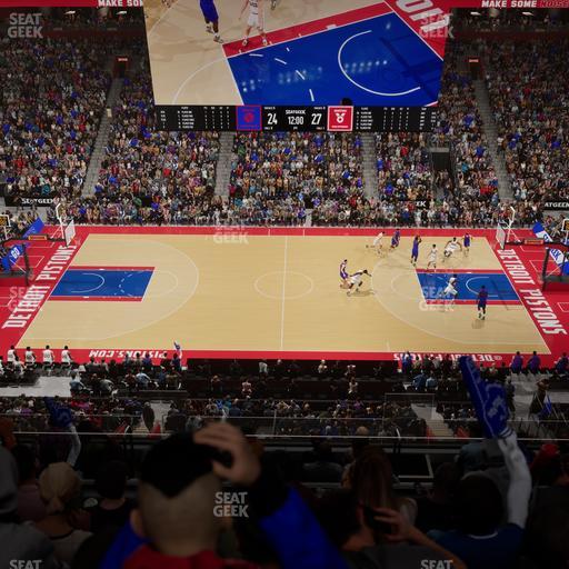 Little Caesars Arena - Section Drink Rail Mezzanine 28 Seat View