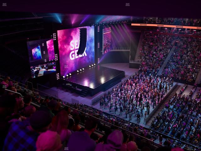 Little Caesars Arena - Section Drink Rail Mezzanine 28 Seat View