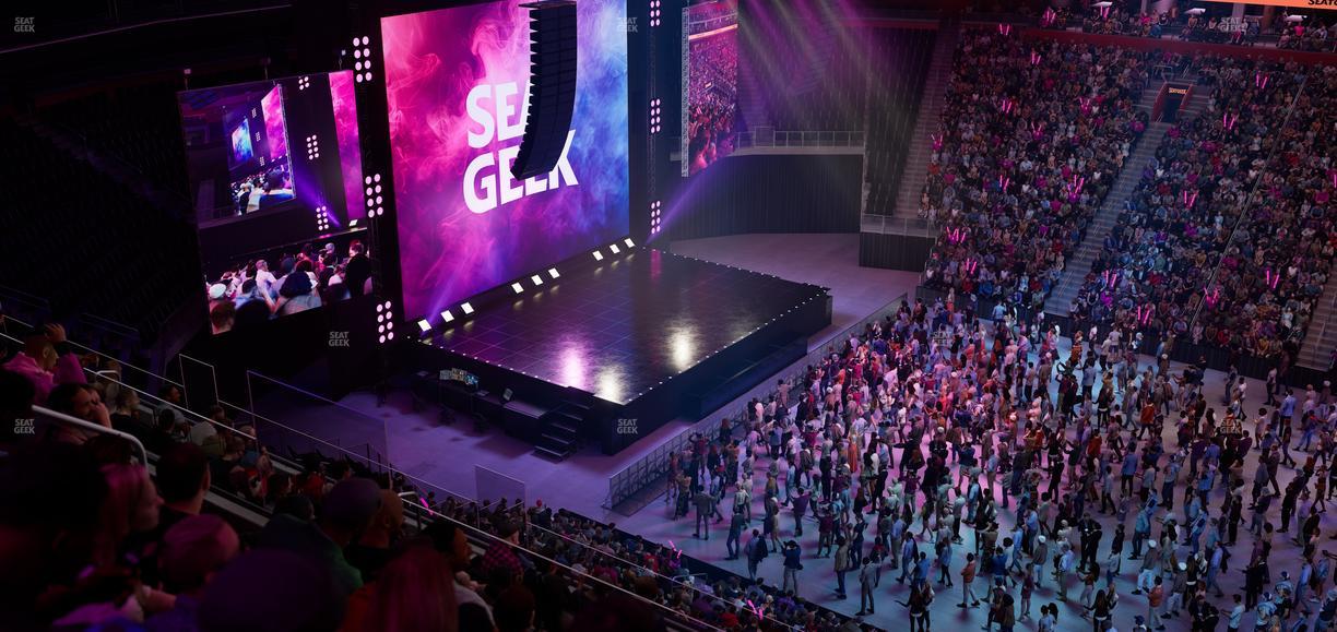 Little Caesars Arena - Section Drink Rail Mezzanine 28 Seat View