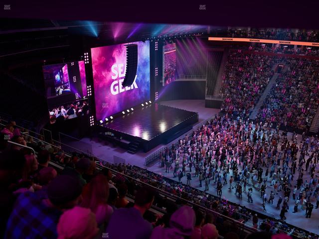 Little Caesars Arena - Section Drink Rail Mezzanine 28 Seat View