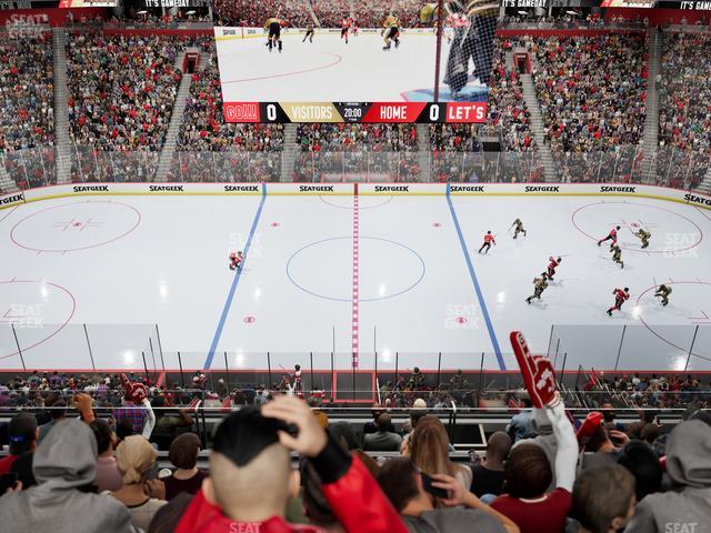 Little Caesars Arena - Section Drink Rail Mezzanine 28 Seat View