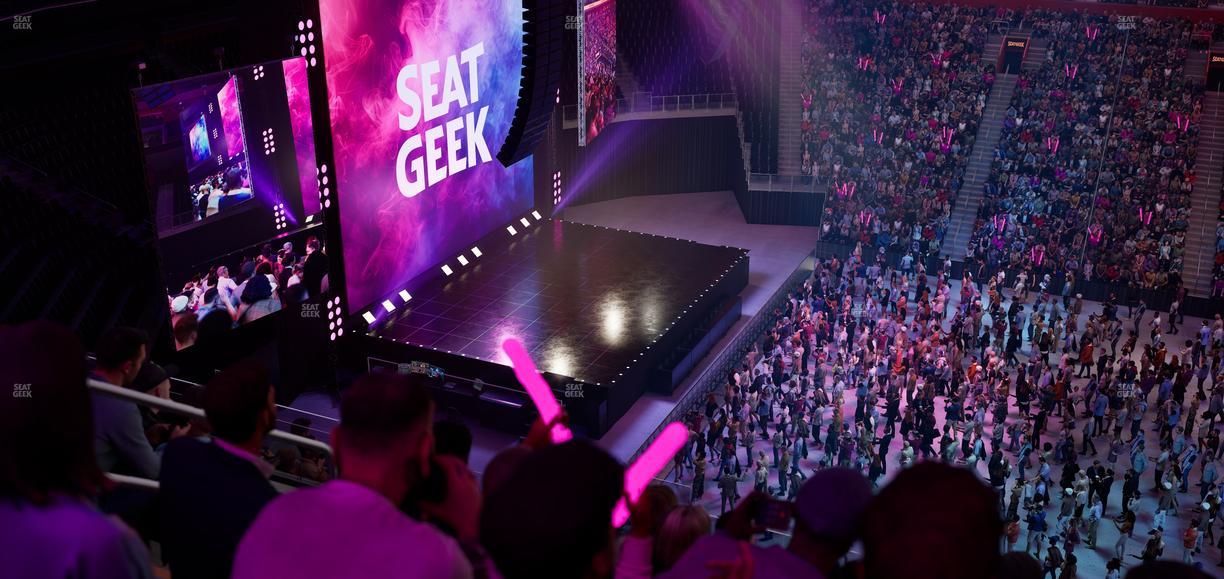 Little Caesars Arena - Section Drink Rail Mezzanine 29 Seat View