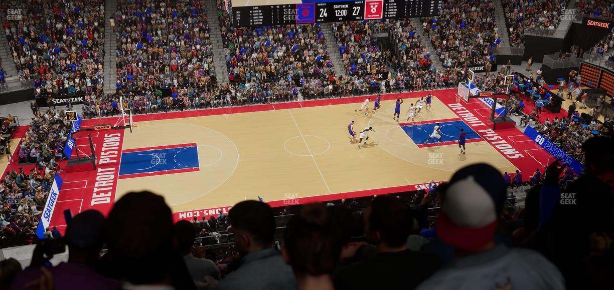 Little Caesars Arena - Section Drink Rail Mezzanine 29 Seat View