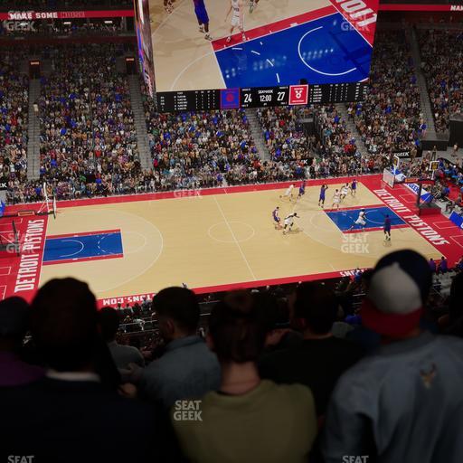 Little Caesars Arena - Section Drink Rail Mezzanine 29 Seat View