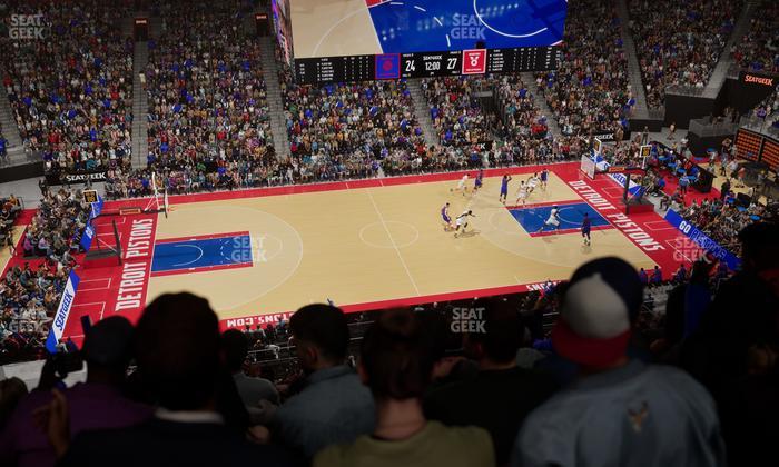 Little Caesars Arena - Section Drink Rail Mezzanine 29 Seat View