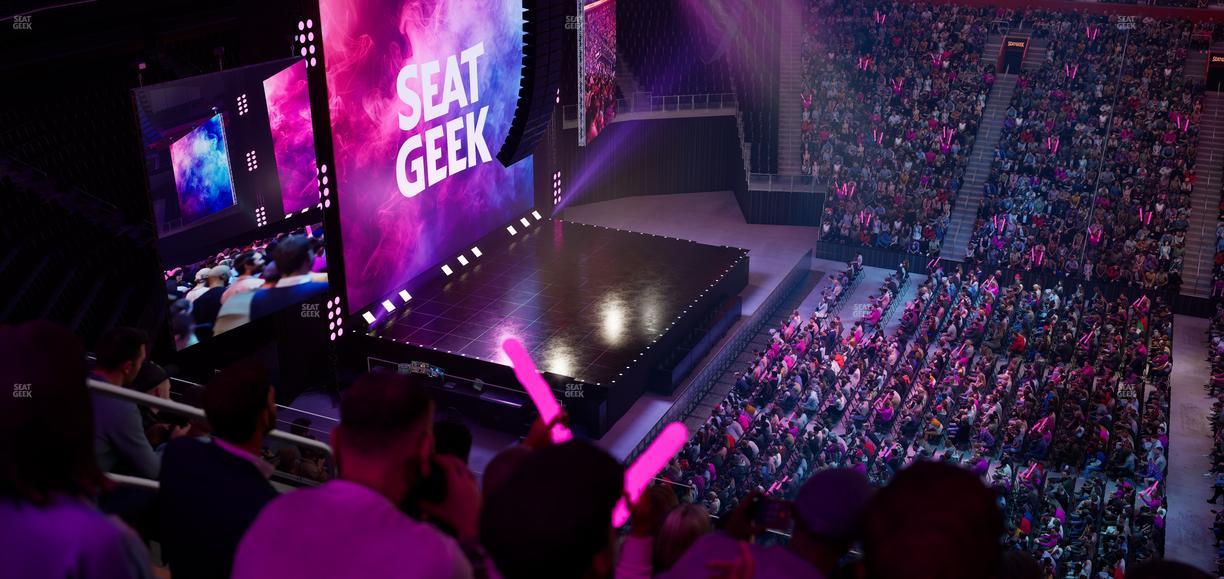 Little Caesars Arena - Section Drink Rail Mezzanine 29 Seat View