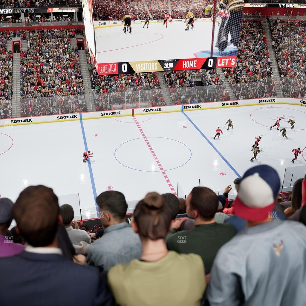 Little Caesars Arena - Section Drink Rail Mezzanine 29 Seat View
