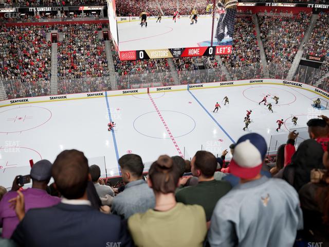Little Caesars Arena - Section Drink Rail Mezzanine 29 Seat View
