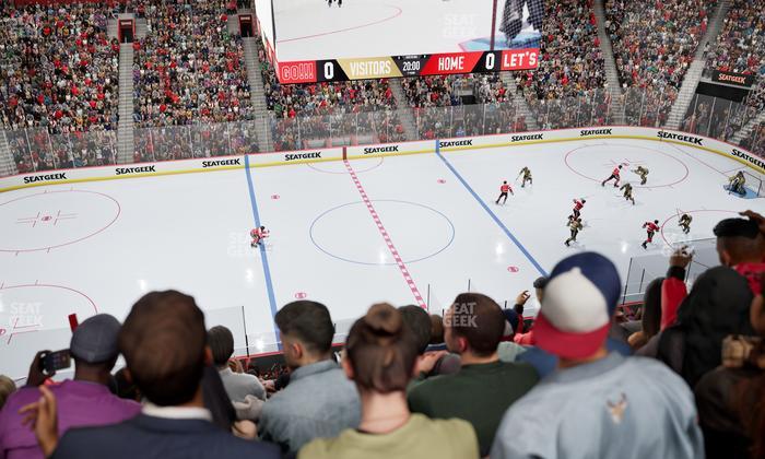 Little Caesars Arena - Section Drink Rail Mezzanine 29 Seat View