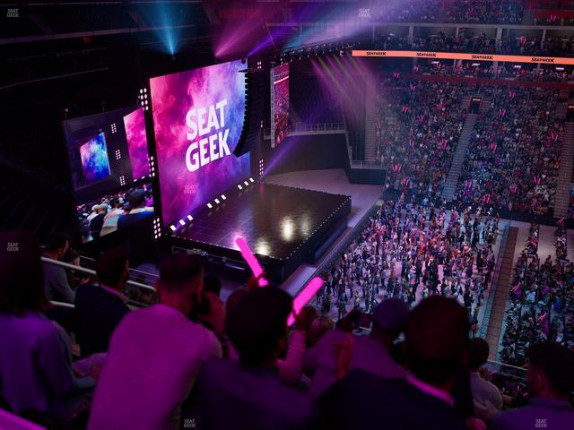 Little Caesars Arena - Section Drink Rail Mezzanine 29 Seat View