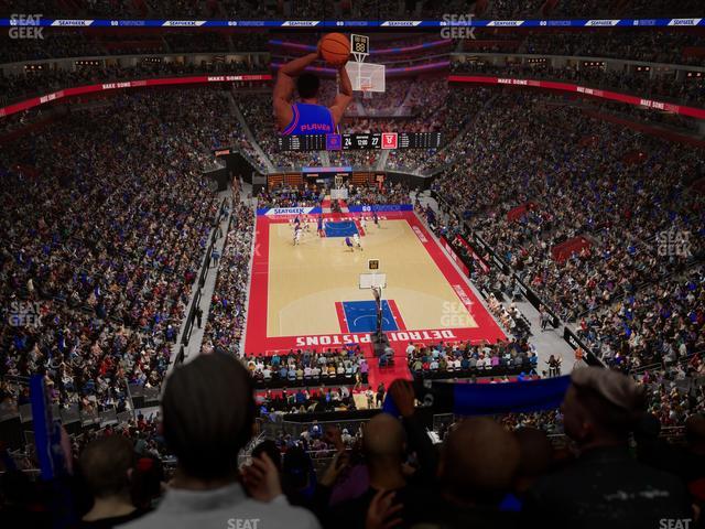 Little Caesars Arena - Section Drink Rail Mezzanine 3 Seat View Little Caesars Arena - Section Drink Rail Mezzanine 3 Seat View