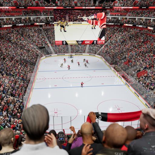 Little Caesars Arena - Section Drink Rail Mezzanine 3 Seat View