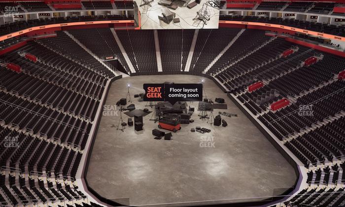 Little Caesars Arena - Section Drink Rail Mezzanine 3 Seat View