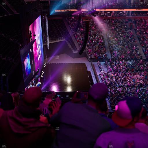 Little Caesars Arena - Section Drink Rail Mezzanine 32 Seat View