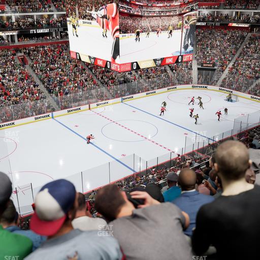 Little Caesars Arena - Section Drink Rail Mezzanine 32 Seat View