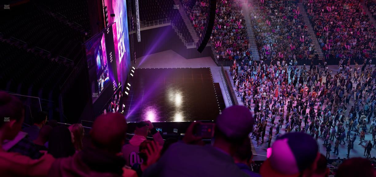 Little Caesars Arena - Section Drink Rail Mezzanine 32 Seat View