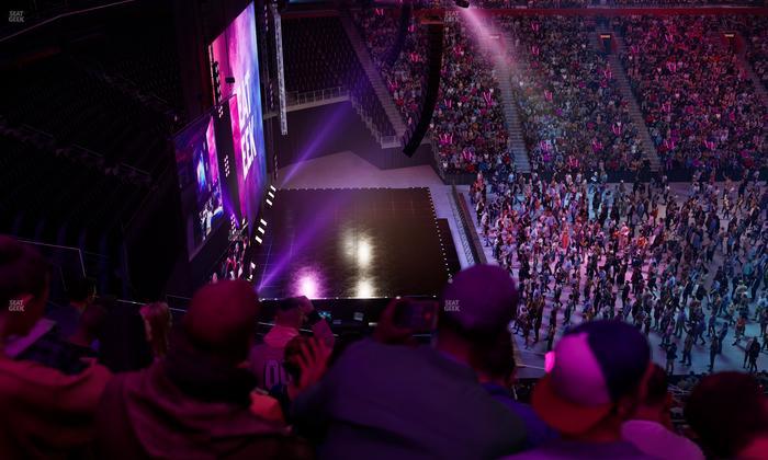 Little Caesars Arena - Section Drink Rail Mezzanine 32 Seat View