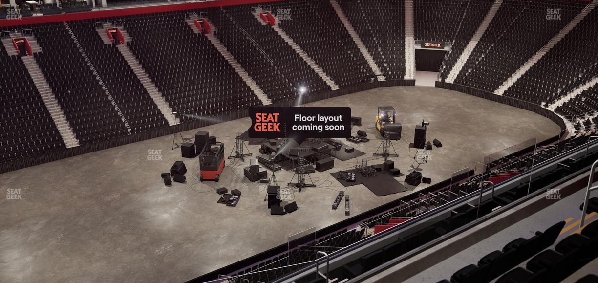 Little Caesars Arena - Section Drink Rail Mezzanine 32 Seat View