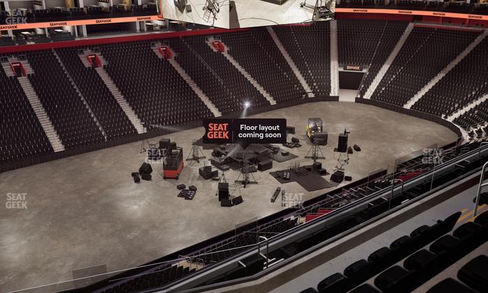 Little Caesars Arena - Section Drink Rail Mezzanine 32 Seat View
