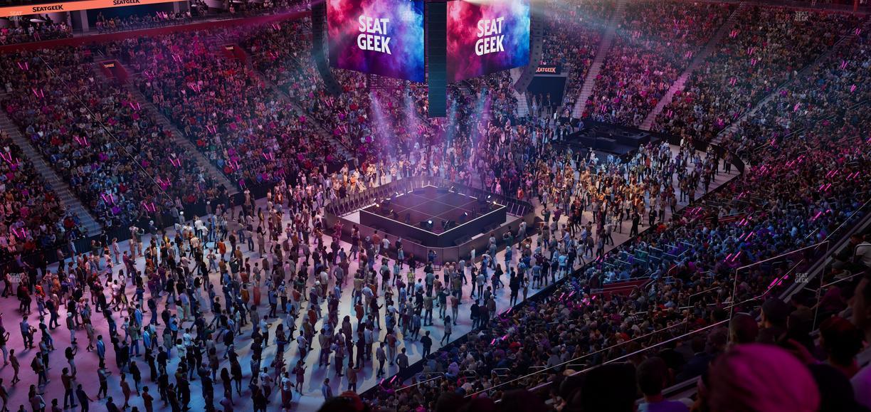 Little Caesars Arena - Section Drink Rail Mezzanine 33 Seat View
