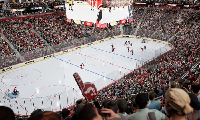 Little Caesars Arena - Section Drink Rail Mezzanine 33 Seat View