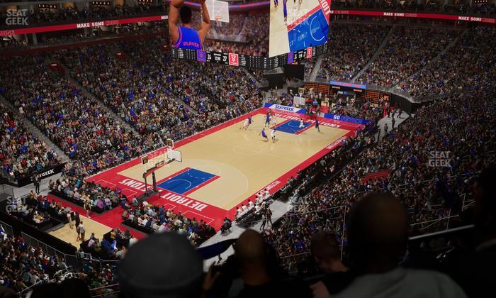 Little Caesars Arena - Section Drink Rail Mezzanine 34 Seat View