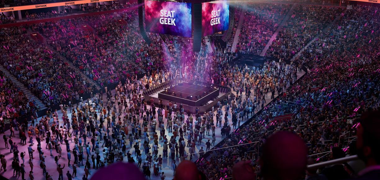 Little Caesars Arena - Section Drink Rail Mezzanine 34 Seat View