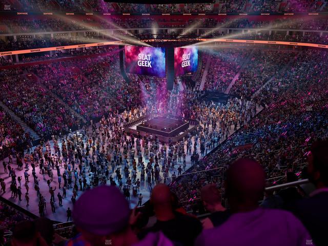 Little Caesars Arena - Section Drink Rail Mezzanine 34 Seat View
