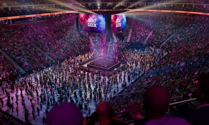 Little Caesars Arena - Section Drink Rail Mezzanine 34 Seat View