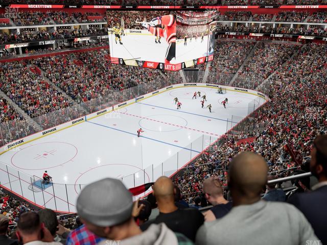 Little Caesars Arena - Section Drink Rail Mezzanine 34 Seat View