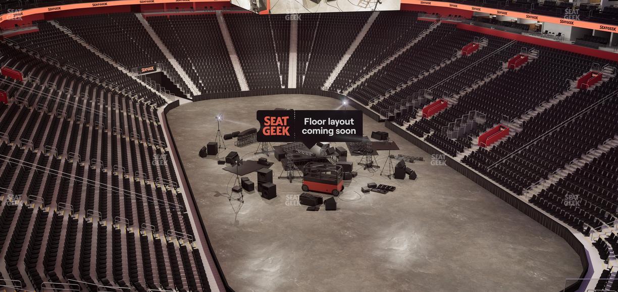 Little Caesars Arena - Section Drink Rail Mezzanine 4 Seat View